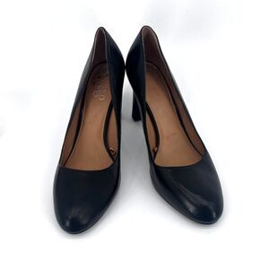 Franco Sarto Classic Versatile High Heel Pumps Leather Almond Toe Size 9.5M